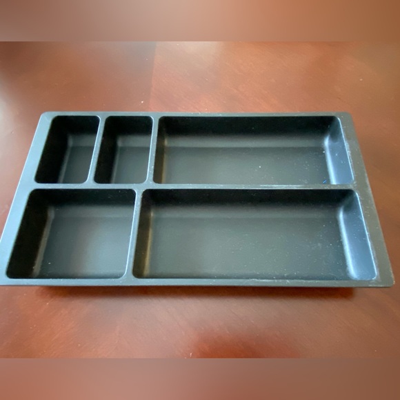 Vintage Steelcase Desk Drawer Insert Black Plastic Divider Organizer - Picture 1 of 5